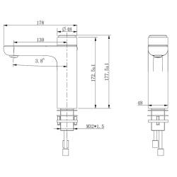 BATERIA UMYWALKOWA ŁAZIENKOWA F06A CHROM LCD F06A