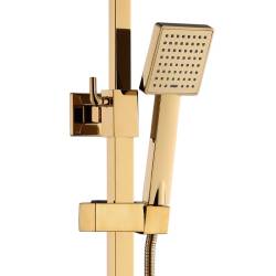 BATERIA PRYSZNICOWA ŁAZIENKOWA Z DESZCZOWNICĄ F170C ZŁOTA F170C-GL