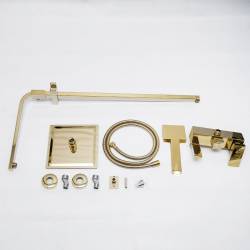 BATERIA PRYSZNICOWA ŁAZIENKOWA Z DESZCZOWNICĄ F170C ZŁOTA F170C-GL
