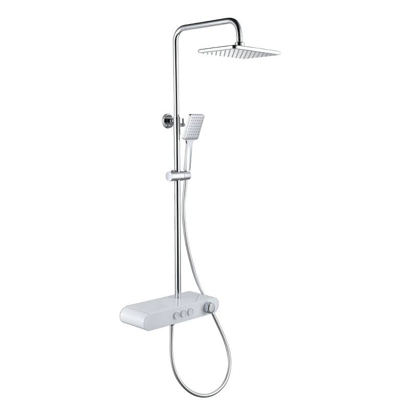 BATERIA PRYSZNICOWA ŁAZIENKOWA T700W BIAŁA LCD T700-WH