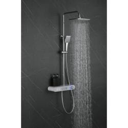 BATERIA PRYSZNICOWA ŁAZIENKOWA T700W BIAŁA LCD T700-WH
