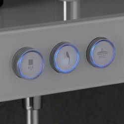 BATERIA PRYSZNICOWA ŁAZIENKOWA T700W BIAŁA LCD T700-WH
