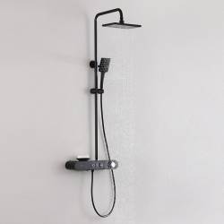 BATERIA PRYSZNICOWA ŁAZIENKOWA T700B CZARNA LCD T700-BL