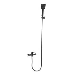 BATERIA WANNOWA ŚCIENNA PRYSZNICOWA NATRYSKOWA ZESTAW F307B-BL CZARNA F307B-BL