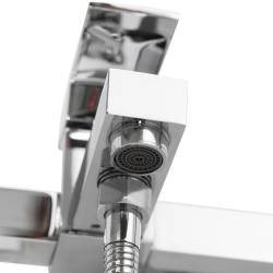 BATERIA WANNOWA ŚCIENNA PRYSZNICOWA NATRYSKOWA ZESTAW F302A CHROM F302A