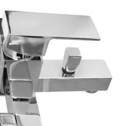 BATERIA WANNOWA ŚCIENNA PRYSZNICOWA NATRYSKOWA ZESTAW F302A CHROM F302A