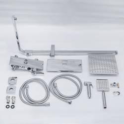 BATERIA PRYSZNICOWA ŁAZIENKOWA F169A CHROM LCD F169A