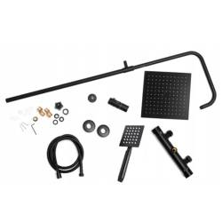 BATERIA PRYSZNICOWA ZESTAW Z DESZCZOWNICĄ T151B T151B-BL