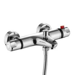 BATERIA PRYSZNICOWA Z TERMOSTATEM ŚCIENNA ŁAZIENKOWA NATRYSKOWA T205 CHROM T205