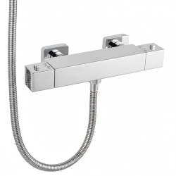 BATERIA WANNOWA ŚCIENNA PRYSZNICOWA ZESTAW Z TERMOSTATEM T202A CHROM T202A