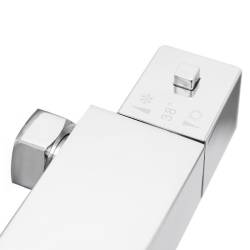 BATERIA WANNOWA ŚCIENNA PRYSZNICOWA ZESTAW Z TERMOSTATEM T202A CHROM T202A