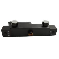 BATERIA PRYSZNICOWA Z TERMOSTATEM I DESZCZOWNICĄ T154B CZARNA T154B-BL
