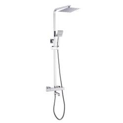 BATERIA PRYSZNICOWA Z TERMOSTATEM I DESZCZOWNICĄ T154A CHROM T154A