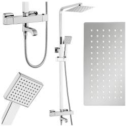 BATERIA PRYSZNICOWA Z TERMOSTATEM I DESZCZOWNICĄ T154A CHROM T154A