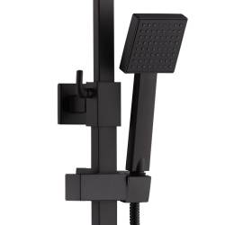 BATERIA PRYSZNICOWA Z TERMOSTATEM I DESZCZOWNICĄ T153B CZARNA T153B-BL