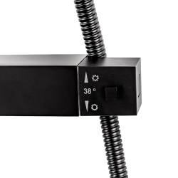 BATERIA PRYSZNICOWA Z TERMOSTATEM I DESZCZOWNICĄ T153B CZARNA T153B-BL