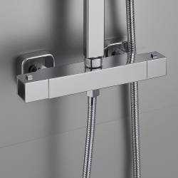 BATERIA PRYSZNICOWA Z TERMOSTATEM I DESZCZOWNICĄ T153A CHROM T153A