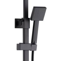 BATERIA PRYSZNICOWA Z TERMOSTATEM I DESZCZOWNICĄ F170B CZARNA F170B-BL