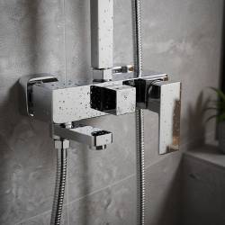 BATERIA PRYSZNICOWA ŁAZIENKOWA Z DESZCZOWNICĄ F170A CHROM F170A