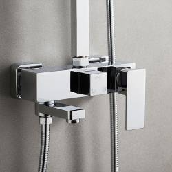 BATERIA PRYSZNICOWA ŁAZIENKOWA Z DESZCZOWNICĄ F170A CHROM F170A