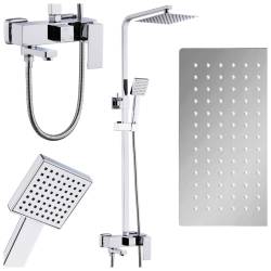 BATERIA PRYSZNICOWA ŁAZIENKOWA Z DESZCZOWNICĄ F170A CHROM F170A