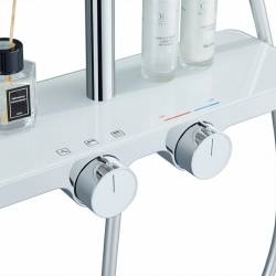 BATERIA PRYSZNICOWA Z TERMOSTATEM I DESZCZOWNICĄ F13A CHROM F13A