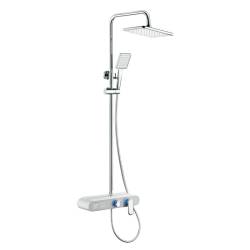 BATERIA PRYSZNICOWA NATYNKOWA F700W BIAŁA LCD F700-WH