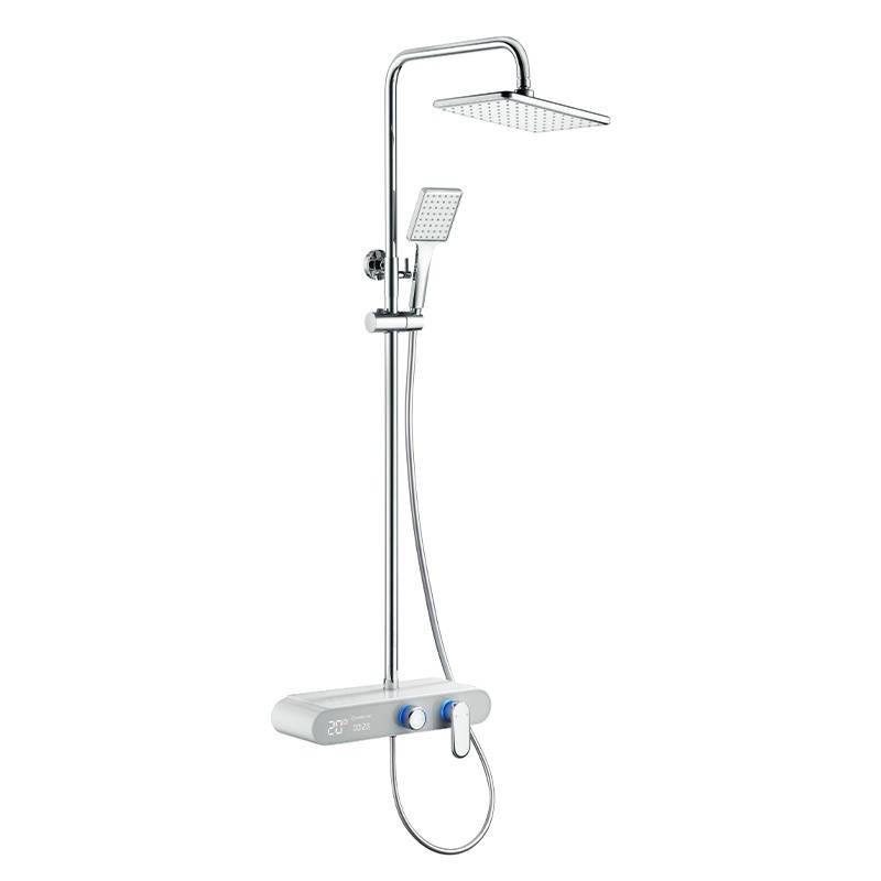 BATERIA PRYSZNICOWA NATYNKOWA F700W BIAŁA LCD F700-WH