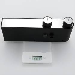 BATERIA PRYSZNICOWA ŁAZIENKOWA Z DESZCZOWNICĄ ŚCIENNA F12-BL CZARNA LCD F12-BL