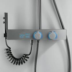 BATERIA PRYSZNICOWA NATYNKOWA F10-GR SZARA LCD F10-GR