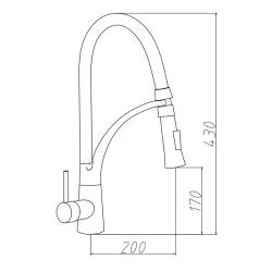 BATERIA KUCHENNA NABLATOWA F1505B CZARNA F1505B-BL