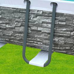 BASEN OGRODOWY STELAŻOWY PROSTOKĄTNY ROCKY Z POMPĄ 400x200 CM ROCKY