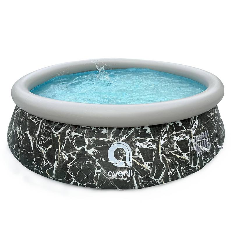 BASEN OGRODOWY POMPOWANY OKRĄGŁY MARBLE Z POMPĄ 360x76 CM MARBLE