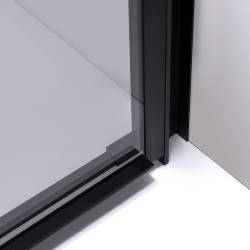 DRZWI PRYSZNICOWE SLIM NOVA NOVA CZARNE 120 CM 6 MM NOVA-BL-120