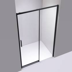 DRZWI PRYSZNICOWE SUPER SLIM NOVA CZARNE 100 CM 6 MM NOVA-BL-100