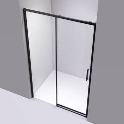 DRZWI PRYSZNICOWE SUPER SLIM NOVA CZARNE 110 CM 6 MM NOVA-BL-110