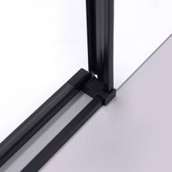 DRZWI PRYSZNICOWE SUPER SLIM NOVA CZARNE 110 CM 6 MM NOVA-BL-110