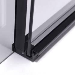 DRZWI PRYSZNICOWE SUPER SLIM NOVA CZARNE 110 CM 6 MM NOVA-BL-110