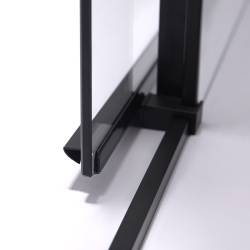 DRZWI PRYSZNICOWE SUPER SLIM NOVA CZARNE 110 CM 6 MM NOVA-BL-110