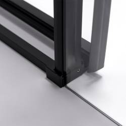 DRZWI PRYSZNICOWE SUPER SLIM NOVA CZARNE 110 CM 6 MM NOVA-BL-110