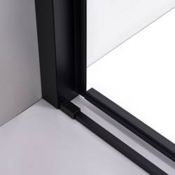 DRZWI PRYSZNICOWE SUPER SLIM NOVA CZARNE 130 CM 6 MM NOVA-BL-130