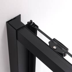 DRZWI PRYSZNICOWE SUPER SLIM NOVA CZARNE 130 CM 6 MM NOVA-BL-130