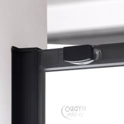 DRZWI PRYSZNICOWE SUPER SLIM NOVA CZARNE 130 CM 6 MM NOVA-BL-130