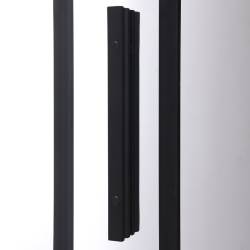 DRZWI PRYSZNICOWE SUPER SLIM NOVA CZARNE 130 CM 6 MM NOVA-BL-130