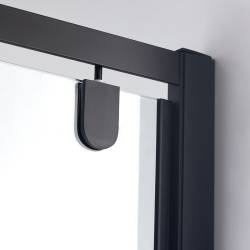 DRZWI PRYSZNICOWE ZOE CZARNE 80 CM 6 MM ZOE-BL-80