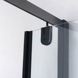 DRZWI PRYSZNICOWE ZOE CZARNE 90 CM 6 MM ZOE-BL-90