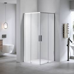 KABINA PRYSZNICOWA KWADRATOWA SUPER SLIM NOVA CHROM 80x80 CM 6 MM NOVA-CH-80X80