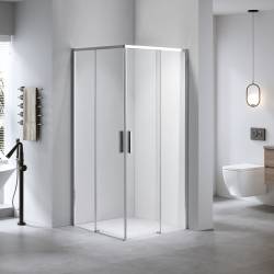 KABINA PRYSZNICOWA KWADRATOWA SUPER SLIM NOVA CHROM 80x80 CM 6 MM NOVA-CH-80X80