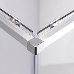 KABINA PRYSZNICOWA KWADRATOWA SUPER SLIM NOVA CHROM 80x80 CM 6 MM NOVA-CH-80X80