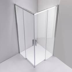 KABINA PRYSZNICOWA KWADRATOWA SUPER SLIM NOVA CHROM 90x90 CM 6 MM NOVA-CH-90X90